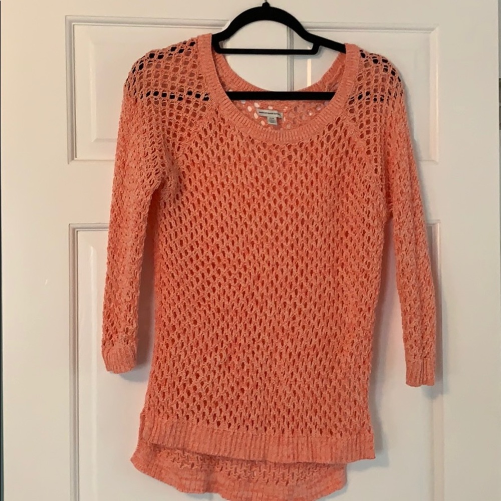 Open knit sweater